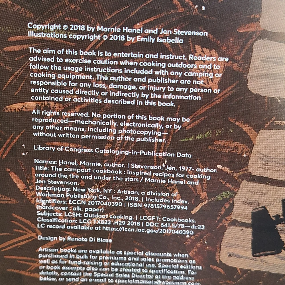 The Campout Cookbook by Marnie Hanel & Jen Stevenson 2018